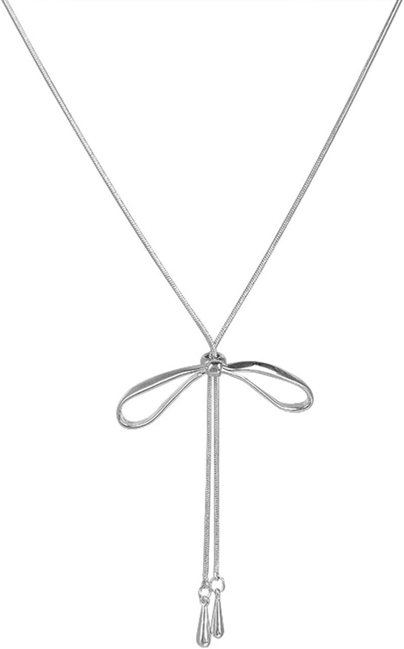 FUTIMELY Dainty Long Gold Necklace for Women,Thin Herringbone Chain Necklace,Long Lariat Necklace Body Jewelry - Image 1